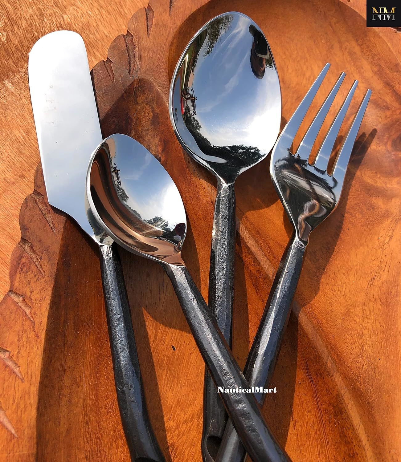 Silverware Cutlery Set Medieval Rustic Dinning Set, Spoon, Fork &amp; Knife ... - $24.00