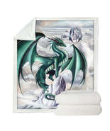 Tempest Clouds Cliffs Dragons Throw Blanket - $55.90+