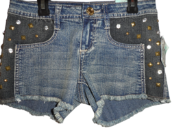 Southpole Women&#39;s Vintage Jeans Shorts Studded Blue Jeans Size 3 Rare NWD! - £27.95 GBP