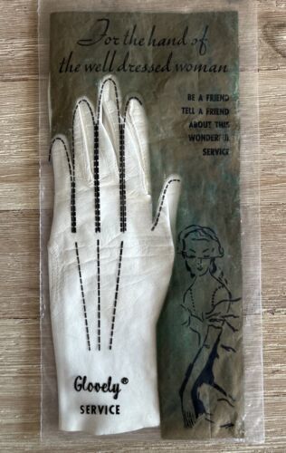 Primary image for Vintage Womens Leather Dress Gloves Made in Italy Ivory White  Size 6 1/2