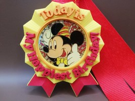 Tokyo Disney Resort Rubber Medal Badge with Neck Ribbon Strap Mickey Mou... - £19.92 GBP