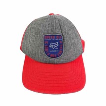 Fox Racing Hat Snapback Red Grey Embroidered Mens Unisex - £13.25 GBP