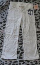 Retro Juicy Couture Girls Little Sailor Nautical Terry Pants In White Size 2/3T - £19.77 GBP