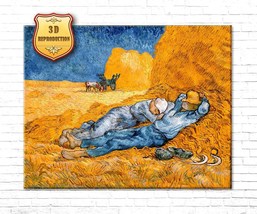 Artist Vincent van Gogh Noon Rest from Work Gallery Paint Art Prints Van Gogh  - £94.39 GBP+
