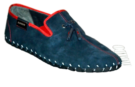 Mondo  Men&#39;s  Blue Red Nubuck Loafer Driving Moccasin Shoes Size US 11 E... - £128.97 GBP