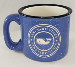 Vineyard Vines Ceramic Mug Speckled Blue Etched Whale - £12.36 GBP