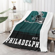 City Classic Sherpa Football Throw Blanket,Ultra Soft Flannel Blankets,Double La - £39.54 GBP