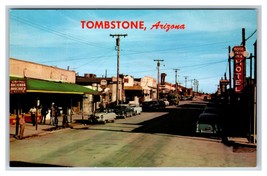 Allen Street View Tombstone Arizona AZ UNP Chrome Postcard R8 - £2.18 GBP