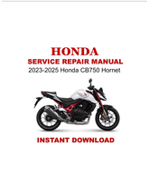 2023-2025 Honda CB750 Hornet Service Repair Manual - €6,94 EUR