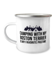 Boston Terrier Camping Mug, Funny Camping Mug For Dog Mom, Dog Dad Camper Mug,  - £14.29 GBP