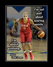 Rare Delle Donne Inspirational Basketball Motivation Poster, Unique Quot... - $19.99+