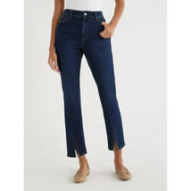 Time and Tru Women&#39;s Slit Hem Straight Leg Jeans, 28&quot; Inseam - Size 6 Re... - $16.39