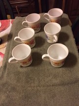  Corelle Corning SUMMER BLUSH Pansies Coffee tea Cups mugs Set of 6 - £19.38 GBP
