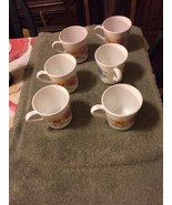  Corelle Corning SUMMER BLUSH Pansies Coffee tea Cups mugs Set of 6 - $471.15 MXN