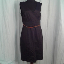 H&amp;M 10 Black Dress Sleeveless belted Lined NEW! - £15.98 GBP