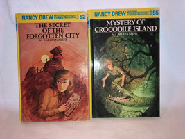 2 Nancy Drew Books 52 Forgotten City And 55 Crocodile Island Like New - £7.87 GBP
