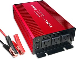 Power Inverter 12v to 110v, Dc to Ac Converter with 3 AC Outlets, 1000 watt - £73.88 GBP