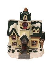 VINTAGE 90S ST.NICHOLAS SQUARE &quot;CLOCK SHOP&quot; PORCELAIN BUILDING - $431.98 MXN