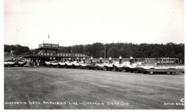 RPPC Postcard Wisconsin Dells Amphibian Line Duck Dock Tour Starts Here - £27.69 GBP