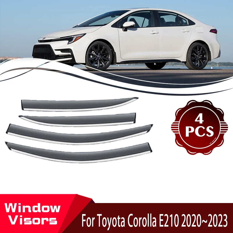 For Toyota Corolla E210 Saloon 2020 2021 2022 2023 2 Rainproof Car Rain Window - £110.28 GBP