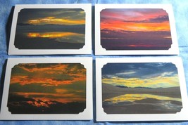4 SYMPATHY GRIEF Sunset Photo Greeting Cards, 5X7 cards, Those we love poem - £8.79 GBP