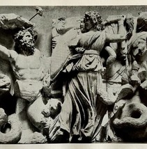 1927 Zeus Altar Hekate Fighting Giants Frieze Antique Art Print Ephemera DWN6A - £15.97 GBP