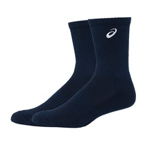 ASICS Cotton Crew Socks Unisex Tennis Socks Sports 1 Pair Navy NWT 3043A... - $23.31