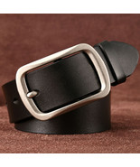 Fashion Black Genuine Leather Belt - $46.46 CAD