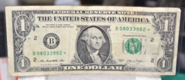2013 Duplicate Replacement Star $1.00 B New York Federal Reserve Bank Fw Print - £23.53 GBP