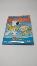 Family Guy 3&quot; Button Pin Vol. 3 - Brian &amp; Stewie - Animated Promo Pinbac... - $5.45