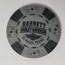 Harley Davidson Poker Chip - El Paso TX  - Gray &amp; Black - £3.88 GBP