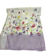 Vintage Avon Tablecloth Cotton Butterfly Flowers Purple Fairy Cottage co... - £23.51 GBP