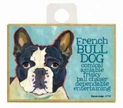 French Bull Dog Comical Frisky Dependable... Fridge Kitchen Magnet 2.5x3.5 B65 - £4.70 GBP