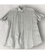 REISS Holiday Slim Fit Linen Button Through Shirt, Light Blue Size, XL NWOT - $59.00