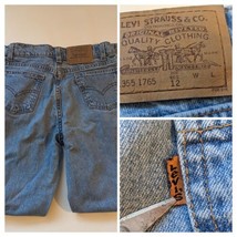 Vintage Levis 512 Gamba Dritta Jeans Donna 12 Reg USA Fatto Arancione Tab 31355 - £30.28 GBP