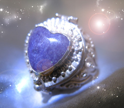 HAUNTED LOCKET RING WITCH'S LIGHT MAGNET EXTREME ADVANCED  MAGICK 925 7 SCHOLAR image 2