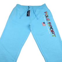 Polo Sport USA Ralph Lauren Fleece Graphic Jogger Pants Mens Medium Blue... - $74.95