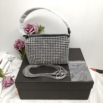 Leather Rhinestone Handbags Women Bags Designer Bingbing Full Purses and Handbag - £60.11 GBP