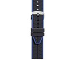 Morellato Sesia Silicone Watch Strap - Black And Blue - 20mm - Chrome-pl... - £25.13 GBP