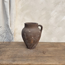 Antique Vessel, Primitive Clay Pot, Wabi Sabi Décor, Rustic Mediterranean Table  - £93.88 GBP
