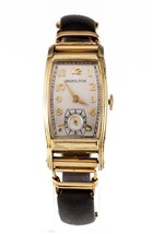 Hamilton 14k Gold Tonneau Hand-Winding w/ Allan Adler Modernist 10k gold... - $2,721.84