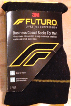 FUTURO 3M Lifestyle Compression Business Casual Socks For Men 1 Pair Black New! - £16.49 GBP