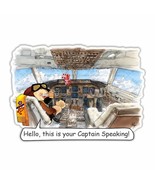 This is your Captain Speaking, Funny Decal Retro Inspired with a Modern ... - $63.24 MXN+