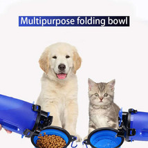 350/1000ml Large Collapsible Dog Pet Folding Silicone Bowl Outdoor Travel Portab - £6.51 GBP+