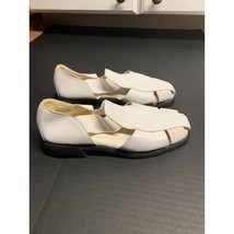 Jasmin Flex Womens Size 6 White y2k Vintage Slip On Shoes Sandals Leathe... - £15.58 GBP