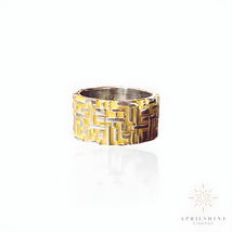18k Gold Plated Pixel Band - £87.00 GBP
