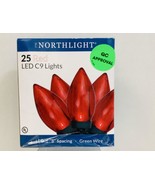 Northlight 25 Red LED C9 Christmas Lights ~ 16 ft Green Wire - $376.53 MXN