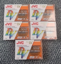 JVC Mini DV Digital Video Cassette Tapes Color Collection 90min LP Mode ... - £19.74 GBP