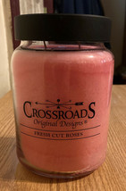 Fresh Cut Roses Jar Candle, 26oz Crossroads Original Designs Scented Candle - £23.59 GBP