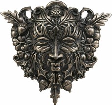 Acorn and Clover Greenman Unique Wall Plaque Decor By Maxine Miller Green Man - £40.88 GBP